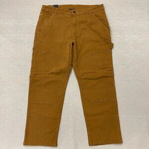 Caterpillar CAT Carpenter Work Pants Mens 40 x 30 Brown Tool Pockets Double Knee